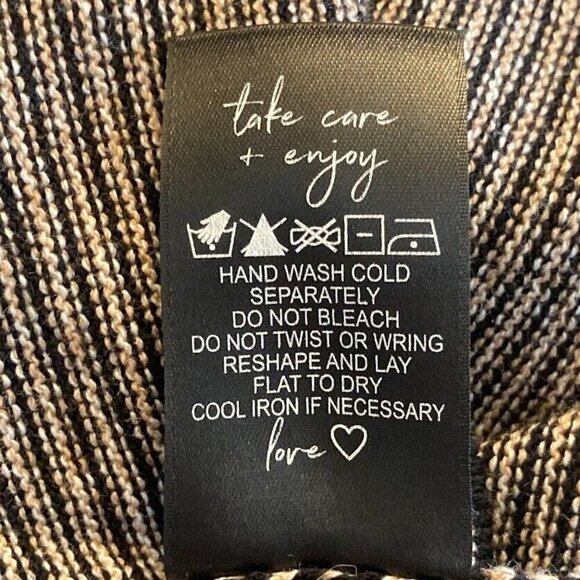 Nic + Zoe Vital Striped Wrap Tank Brown and Cream Size Med - Picture 8 of 9